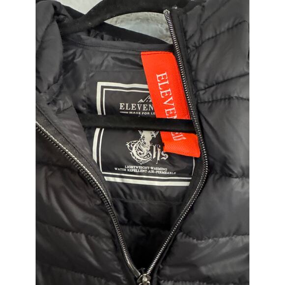 Eleven Elfs Black Arwen Vegan Down Hooded Puffer Vest size S - Picture 4 of 8